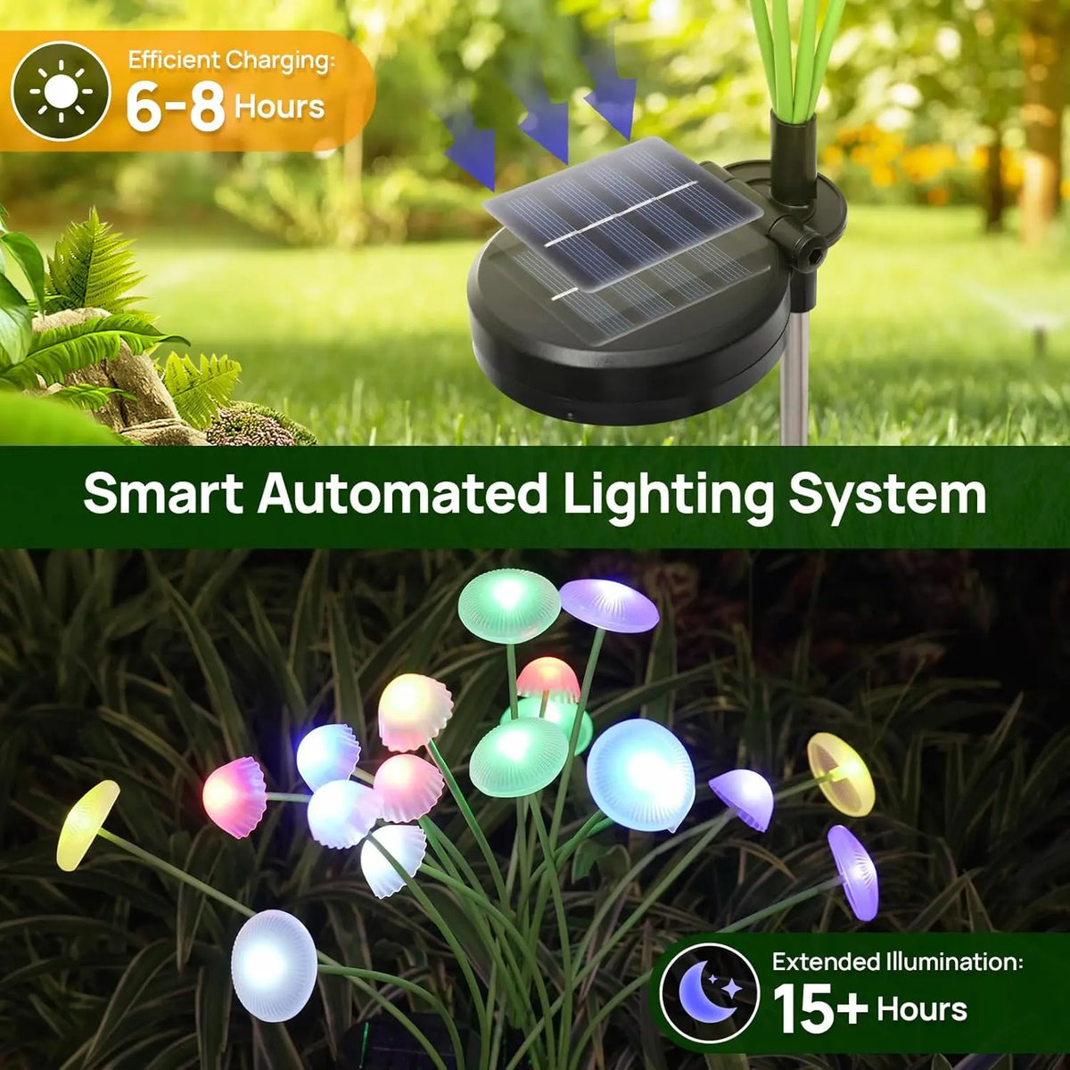 SolarGlow™ Dual-Mode Solar Garden Lights